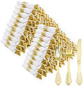 Goodluck 400PCS Gold Fancy Wrapped Silverware Set Disposable by GoodLuck
