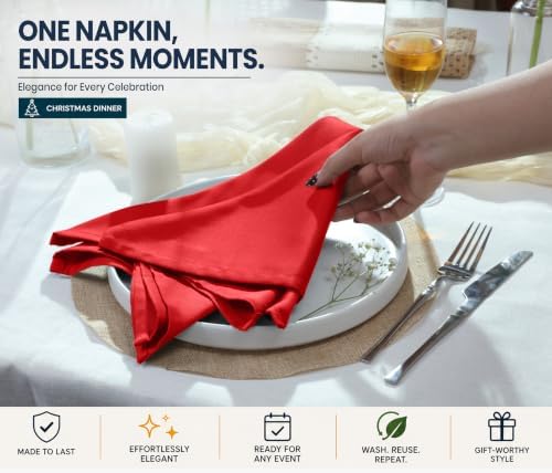 Ruvanti Cloth Napkins Set of 12, Cotton Enrich 18”x18” - Multi Color - Image 6