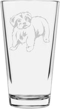Maltese Custom Personalized Dog Themed Etched All Purpose 16oz Pint Glass
