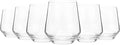 KX-WARE Unbreakable 16-ounce Acrylic Stemless Wine Glasses All Purpose Plastic Tumbler, set of 6 Clear Dishwasher Safe BPA Free Classic Style