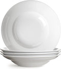 Large Pasta Bowls, 50 Ounces Big Salad Bowls, 10.7 inch White Soup Bowls, Ceramic Serving Bowl Set of 4, Wide and Shallow Bowls Set, Microwave and Dishwasher Safe