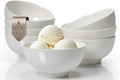 AISBUGUR Dessert Bowls Set of 8,10 OZ Ceramic Small Bowls for Kitchen,4.5 "White Ice Cream Bowls for Dishwasher & Microwave Safe