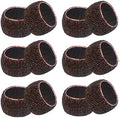 COTTON CRAFT Glitz Handmade Beaded Napkin Rings - Set of 12 - Brown by COTTONCRAFT