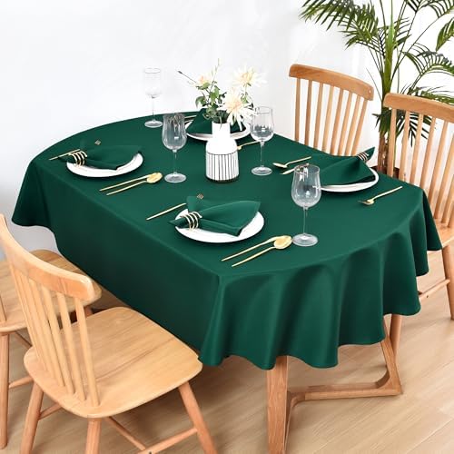 Wolkemer Set of 4 Hunter Green Cloth Napkins 17 x 17 Inches Solid Washable Polyester Dinner Napkins with Hemmed Edges for Dinners Parties Weddings Banquets Events Table Decoration - Image 6