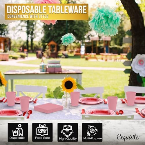 Exquisite 350 Pcs Valentines Plates and Napkins Party Supplies Plate Sets - Image 5