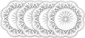 Godinger Lead Crystal Set of 4 Dublin Canape Plates by Godinger