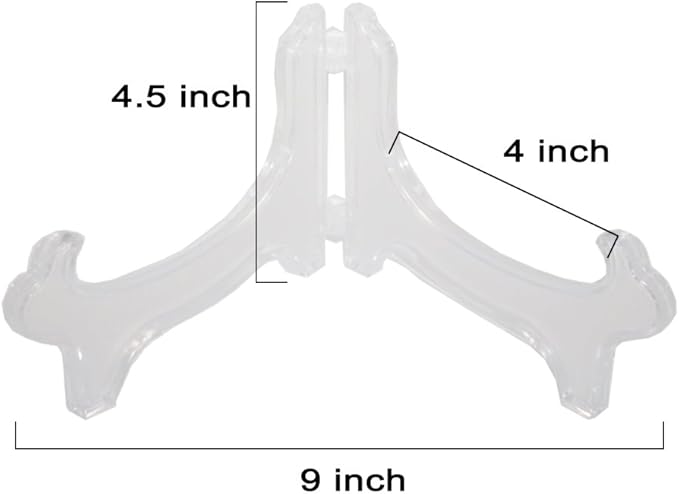 Artliving Display Stand Easel Bowl Stand for Display Large Deep Bowls, Platters and Deep Dishes Clear