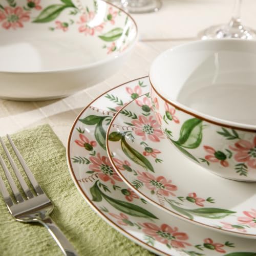Martha Stewart Plates and Bowls Set, 16 Piece Dinnerware Set for 4, Blue - Image 4