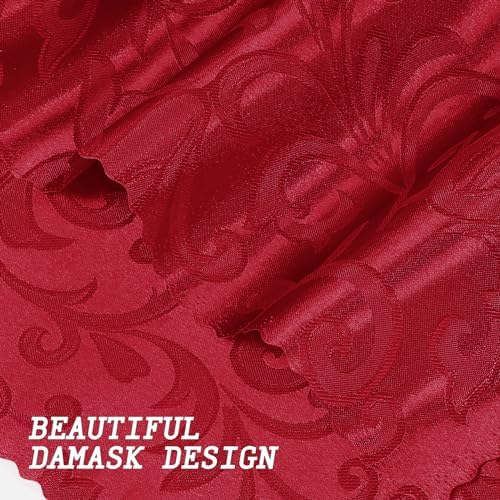 24 Pack Red Damask Satin Napkins 17 x 17 Inch - Image 7