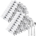 400PCS Silver Wrapped Silverware Set Disposable Hammered for Wedding by Joyido