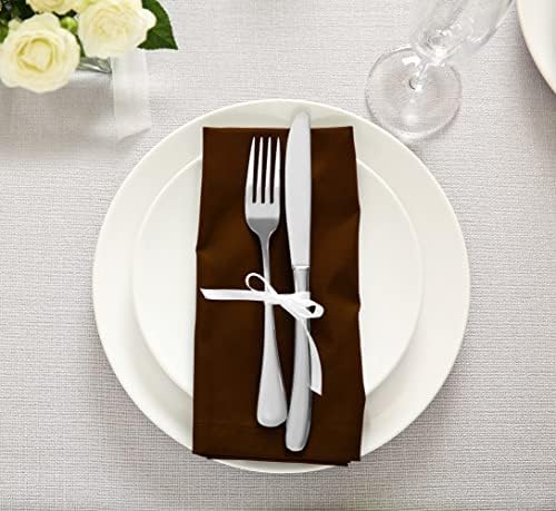 Utopia Kitchen Brown Cloth Napkins [12 Pack, 18x18 Inch] Absorbent Cotton Blend Washable and Reusable for Dinner, Restaurant, Lunch, Wedding and Hotel - Image 5