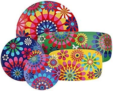 French Bull Plates - 4 Piece Set - 11 inch Melamine Dinner Plate Set - Melamine Dinnerware for Indoor and Outdoor - Festival - Image 5