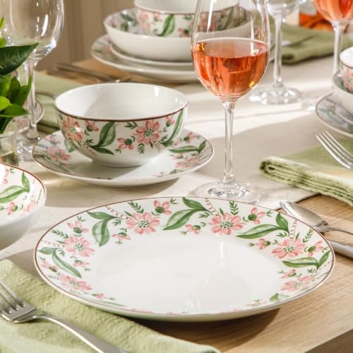 Martha Stewart Plates and Bowls Set, 16 Piece Dinnerware Set for 4, Blue - Image 5