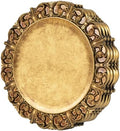 MAONAME 13" Antique Gold Charger Plates Set of 4, Round Plate Chargers by MAONAME
