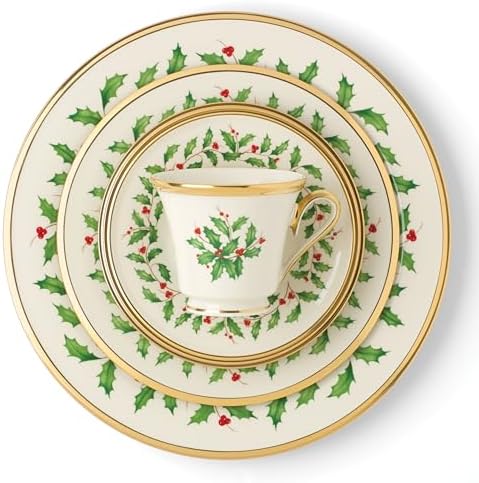 Lenox Holiday Porcelain 5-Piece Christmas Dinnerware Set for 1 - Image 2