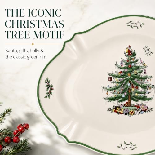 Spode – Christmas Tree Christmas Tree Oval Platter - Image 3