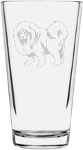 Tibetan Mastiff Custom Personalized Dog Themed Etched All Purpose 16oz Pint Glass