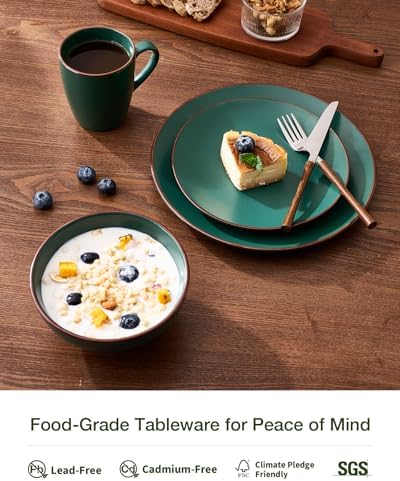 Famiware Venus Dinnerware Sets with Mugs, Ceramic Plates and Bowls for 4 - Image 4