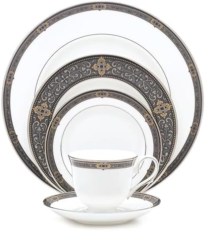 Lenox Vintage Jewel 5 Piece Boxed Set White Dinnerware by Lenox