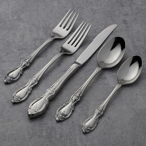 Oneida Louisiana 45-Piece 18/8 Silverware Set for 8, Flatware - Image 6