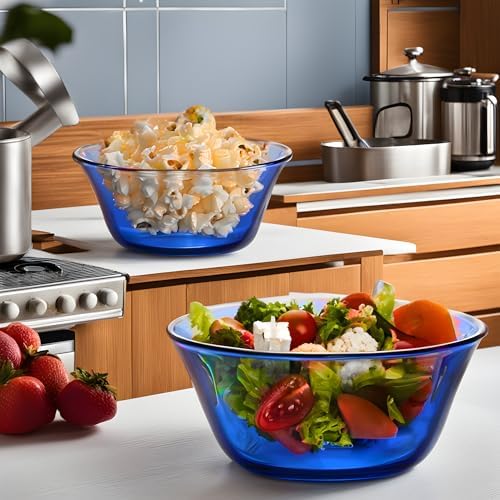 STP GOODS Glass Dinner Plates Set of 2 – Borosilicate Salad & Soup Plates, Transparent Glass Serving Plates for Pasta, Bread, Dessert & Appetizers, Dishwasher Safe Tableware - Image 3