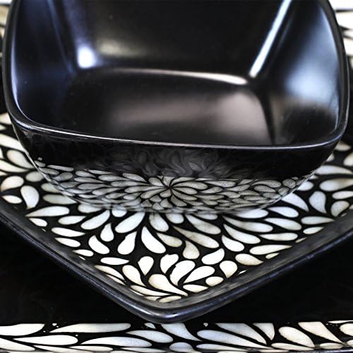 Elama's Desert Bloom 16 Piece Stoneware Dinnerware Set - Image 3