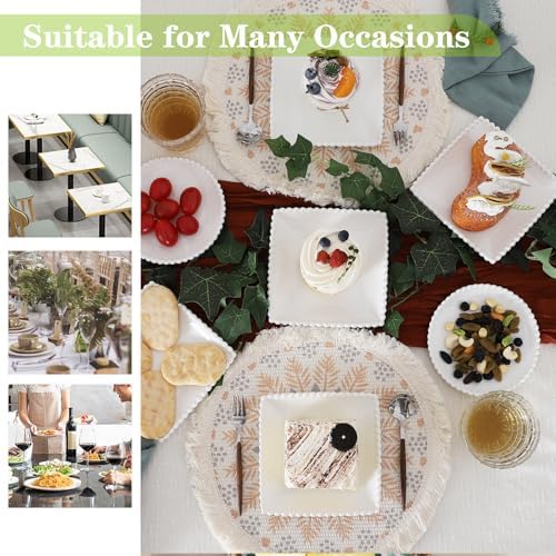 6 IN Porcelain Dessert Plates, White Appetizer Dinnerware, 12 Pcs - Image 5