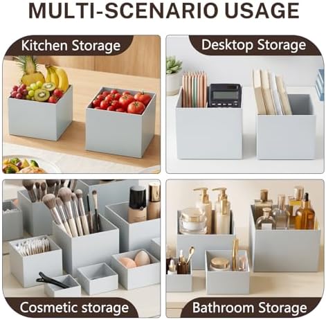 6 Pcs White Buffet Risers with Mini Sign and Marker, Food Risers Display Stands for Buffet Table Party Catering Dessert Jewelry Collectibles,Cube Nesting Boxes with Hollow Bottoms 6 Sizes (10" 9" 8" 7" 6" 5") - Image 6