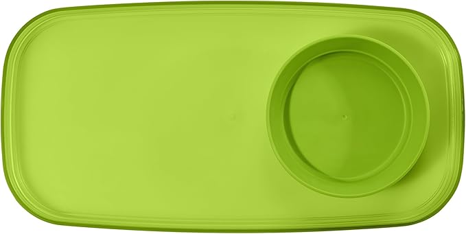 madesmart dipware Small Serving Plate, Stackable & Removable Dip Bowl for Salsa, Queso, Salad, Olives, Dishwasher & Microwave Safe, Multipurpose Plate & Bowl, Lime