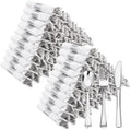 Goodluck 100 Pack Pre Rolled Silver Plastic Silverware, Wrapped Cutlery by GoodLuck