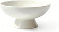 White Pedestal Decorative Bowl - 8" Minimalist Decorative Fruit Bowl for Kitchen Counter, Entryway,Multi-Purpose Centerpiece bowl for Bread, Snacks, Candy, Perfect for Housewarming &Wedding Gift
