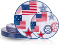 I00000 20 Red and Blue Plastic Soccer Plates, Disposable Plates for Party by I00000