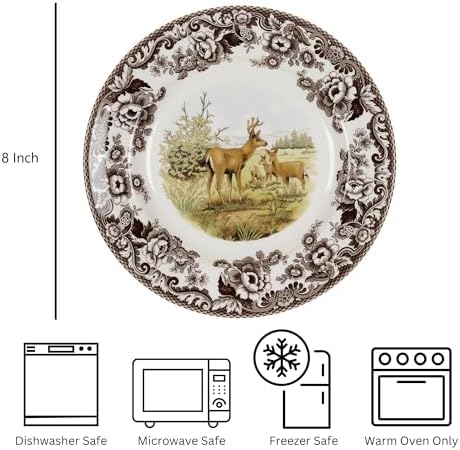 Spode Woodland American Wildlife Mule Deer Salad Plate - Image 3