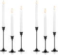 Nuptio Black Candle Holder Candlestick Holders Candle Sticks Holder Tapered Candle Holder Gothic Taper Candle Holders for Halloween Christmas Party Mantel Dinner Home Decoration 2 Sets(6 Pcs)