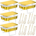 Maxcheck 4 Sets Disposable Chafing Dishes Buffet Set, Small by Maxcheck