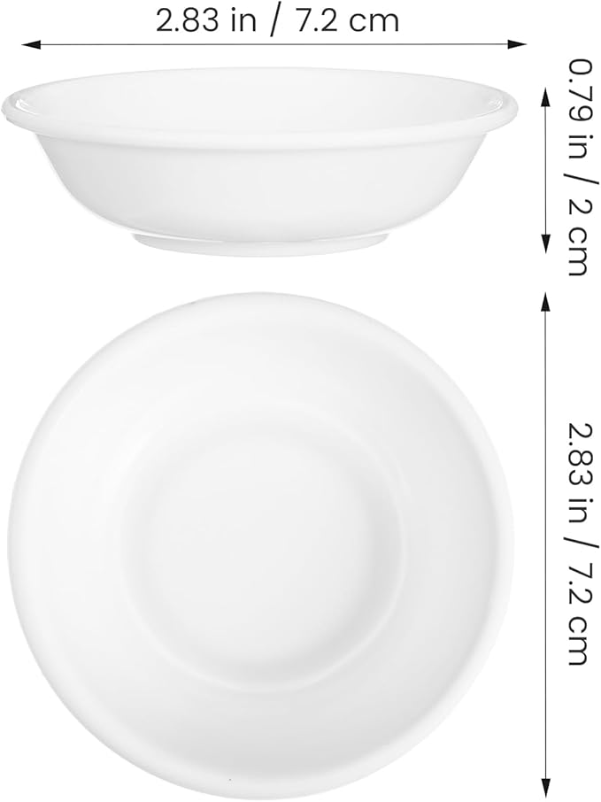 Angoily 20Pcs Dipping Sauce Bowls Round Soy Sauce Dish Set White Plastic Small Serving Bowls Condiment Ramekin Side Dishes Flatware for Restaurant BBQ Party Dinner, Charcuterie Accessories
