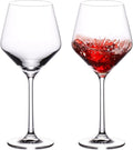 KAMMAK Wine Glasses Set of 2, 15 oz Hand Blown Crystal Bordeaux Wine Glasses, Thin Rim & Long Stem, Perfect for Red & White, Daily Use, Wedding Anniversary or Birthday Gift with Gift Box, S83BG45