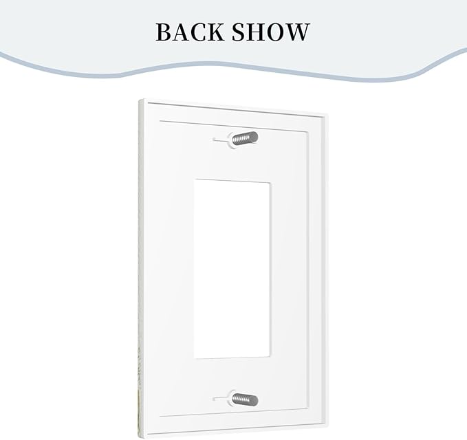 Outlet Covers Wildflower Botanical Plant Herbs Flower 1 Gang Wall Plate Single Rocker Light Switch Cover Decorative GFCI Receptacle Electrical Switchplate for Bathroom Livingroom Decor（2 Pack）