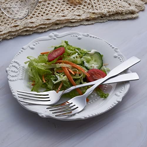 Dinner Fork, Stainless Steel 7.6” Heavy Duty Fork Silverware, Metal Fork Cutlery Set, 6-Piece - Image 4