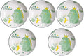 Set of 5 Porcelain Plates with Dinosaur Pattern, 7 inch Large Dessert Salad Ceramic Dinner Plates, Serving Pasta Dishes for Steak, Pasta, Pizza, Appetizer (Dishwasher & Microwave Safe) by Decohomeforu