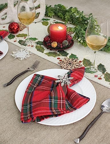 COTTON CRAFT Snowflake Napkin Rings - Set of 8 Silver Christmas Napkin Ring - Image 7