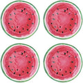 Supreme Housewares 4-Piece 6 Inch Melamine Dessert Plates Appetizer Dinner Plates Small Serving Plates Party Plates Round Plate for Dessert Snack Fruit Side Dishes (Watermelon) by SupremeHousewares