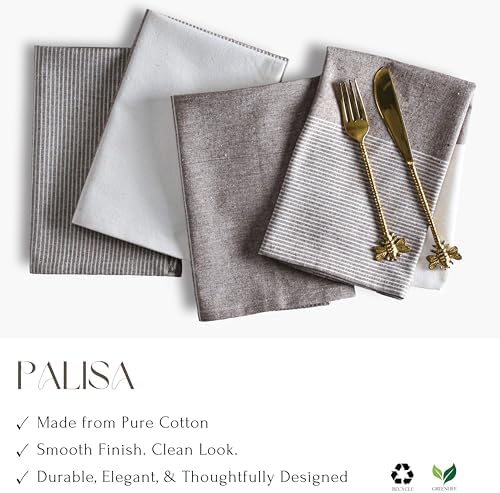 Nut Brown Cotton Cloth Napkins Set of 12, 18x18 Inch - Image 4