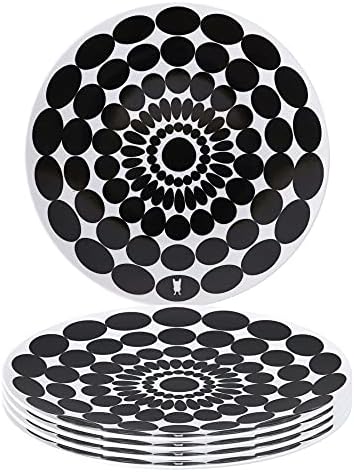 French Bull Plates - 4 Piece Set - 9 inch Melamine Salad Plates Set of 4 - Melamine Dinnerware for Indoor and Outdoor - Foli - Image 2
