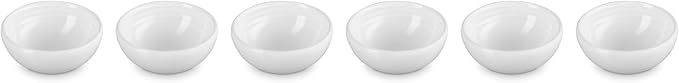 Le Creuset Set Of 6 Vancouver Pinch Bowls 2 Oz White
