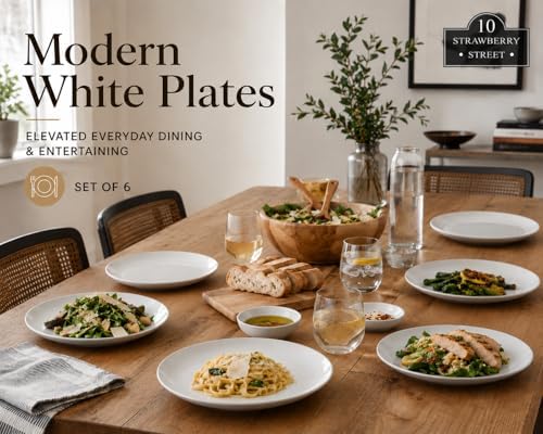 10 Strawberry Street Simply White 10.5" Coupe Dinner Plate, Set of 6 - Image 2