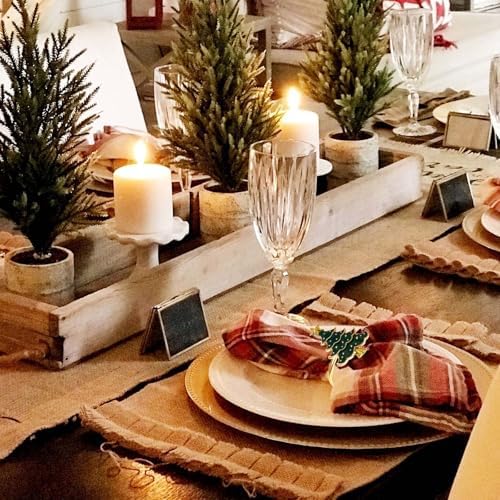 Christmas Napkin Rings Set of 8, Green Christmas Tree Metal Napkin Rings Holder Suitable for Christmas Thanksgiving Festival Holiday Table Dinner Decorations - Image 6