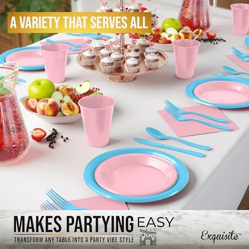 Exquisite 350 Pcs Gender Reveal Plates and Napkins Party Supplies Plate Set - Image 4