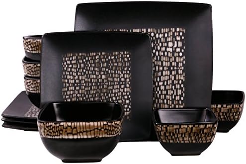 Elama’s Naina 16 Piece Double Bowl Stoneware Dinnerware Set by Elama