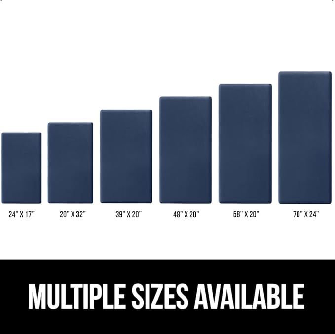 GORILLA GRIP Comfortable Cushioned Kitchen Mats for Floor, 58x20, Waterproof and Stain Resistant Soft Top, 3/4 Inch Thick Ergonomic Standing Desk Anti Fatigue Mat, Foam Supports Ankles and Feet, Navy